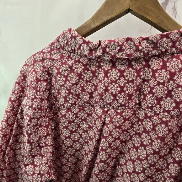 Columbia Shirt Womens 3X Pink Button Up White Floral Long Sleeve Collared - Picture 5 of 10